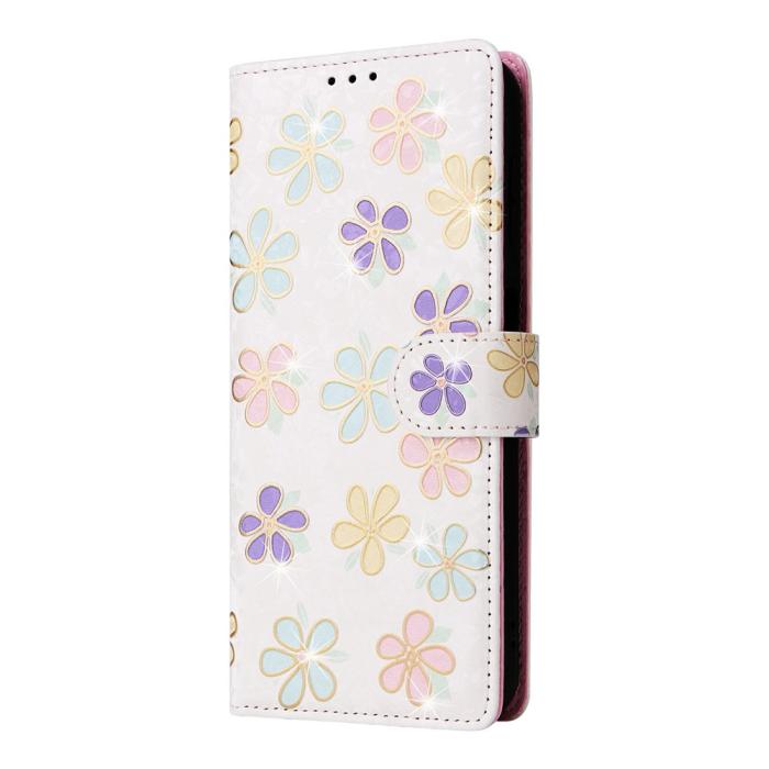 Bild 6,  Samsung Galaxy S26 Plus Fodral RFID Läder Färgglada Blommor - Teknikhallen.se