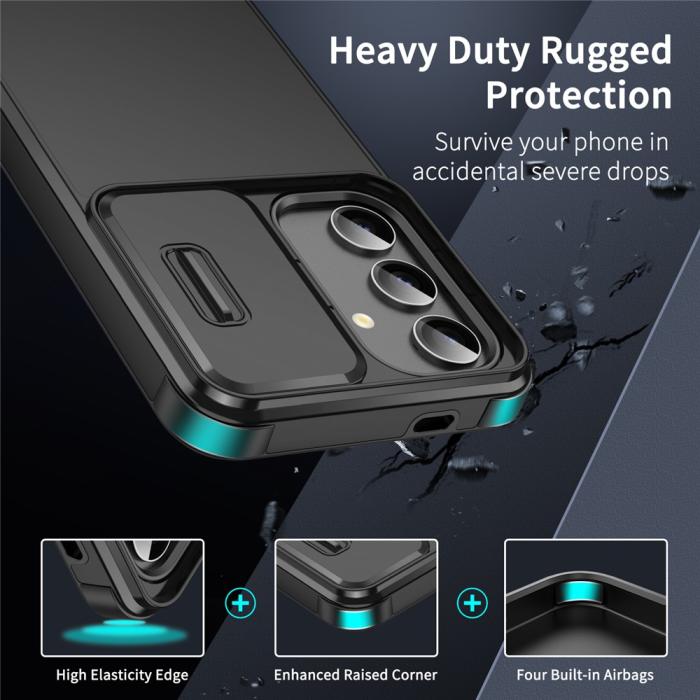 Bild 2,  Samsung Galaxy S26 Plus Skal Hybrid Armor CamCover Svart - Teknikhallen.se