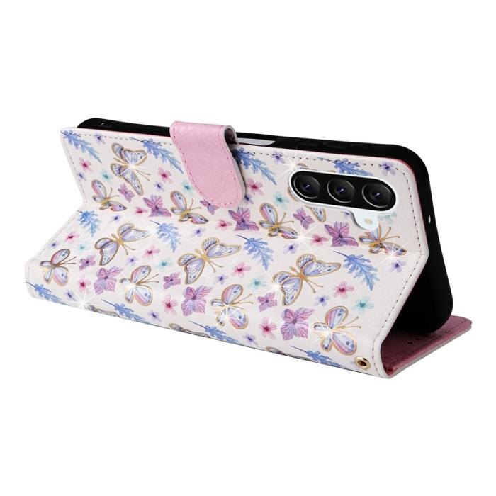 Bild 4,  Samsung Galaxy A37 5G Fodral RFID Läder Fjärilar/Blommor - Teknikhallen.se
