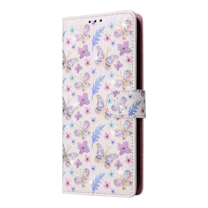 Bild 6,  Samsung Galaxy A37 5G Fodral RFID Läder Fjärilar/Blommor - Teknikhallen.se