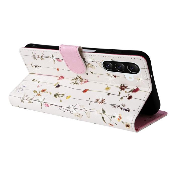 Bild 4,  Samsung Galaxy A37 5G Fodral RFID Läder Små Blommor - Teknikhallen.se