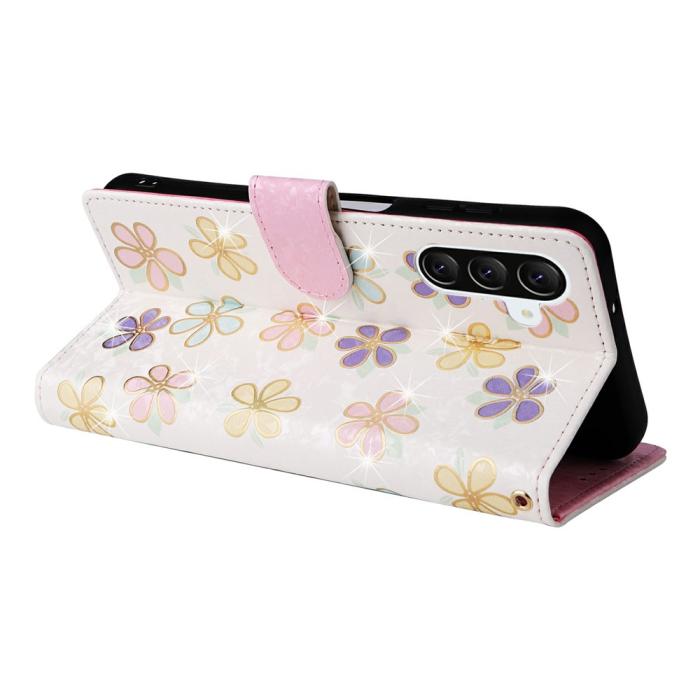 Bild 4,  Samsung Galaxy A37 5G Fodral RFID Läder Färgglada Blommor - Teknikhallen.se