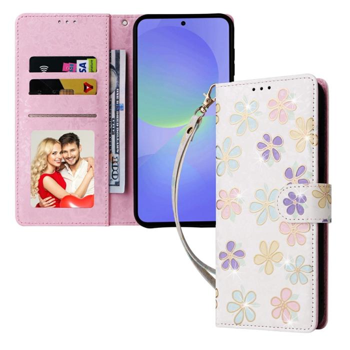 Bild 5,  Samsung Galaxy A37 5G Fodral RFID Läder Färgglada Blommor - Teknikhallen.se