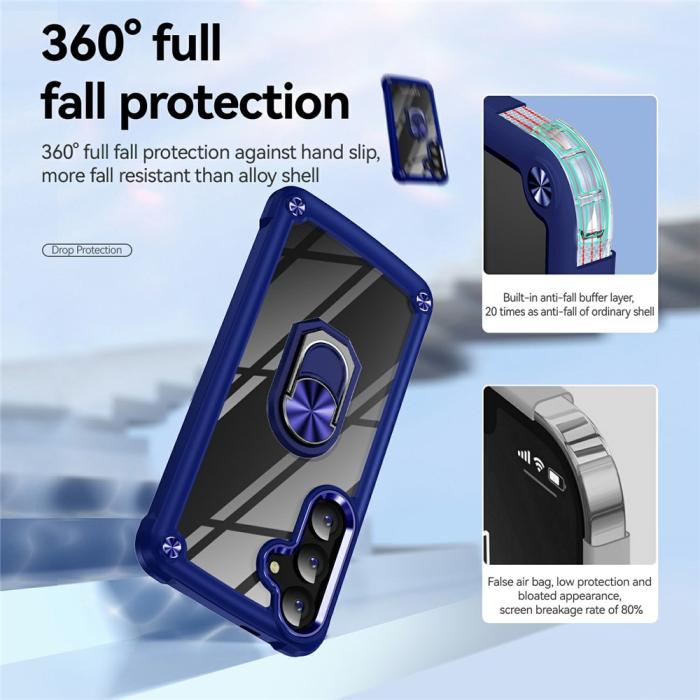 Bild 5,  Samsung Galaxy S26 Skal Shockproof Ring Hybrid Blå - Teknikhallen.se