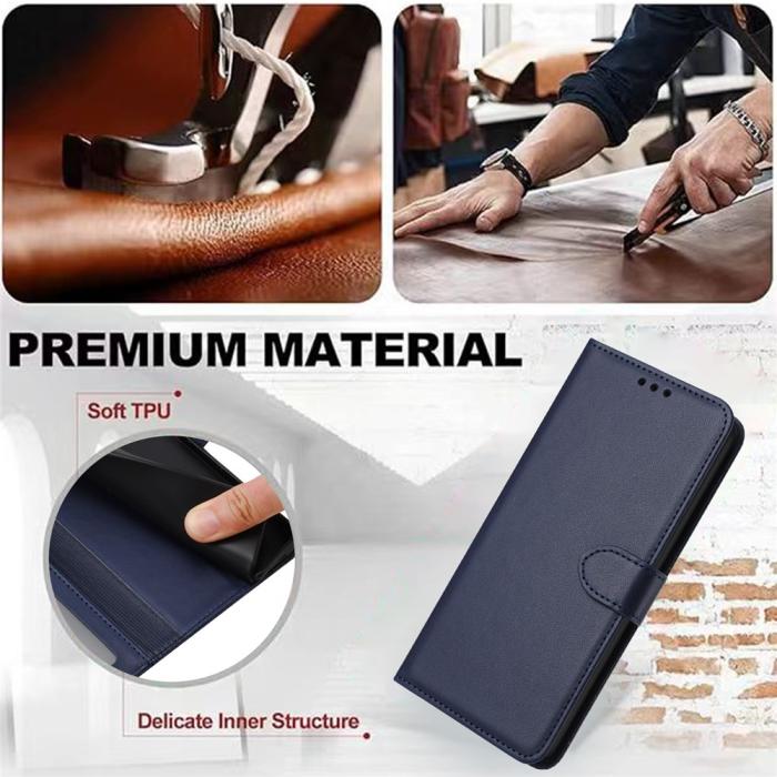 Bild 4,  Samsung Galaxy S26 Fodral Läder Blå - Teknikhallen.se