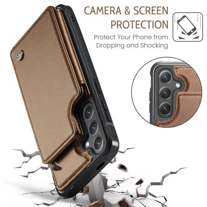 Bild 6, CASEME CASEME Samsung Galaxy S26 Skal RFID Kickstand Brun - Teknikhallen.se