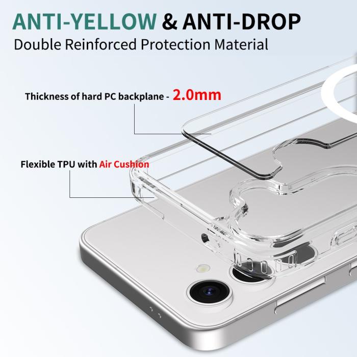 Bild 6,  Samsung Galaxy S26 Skal MagSafe Hybrid Transparent - Teknikhallen.se