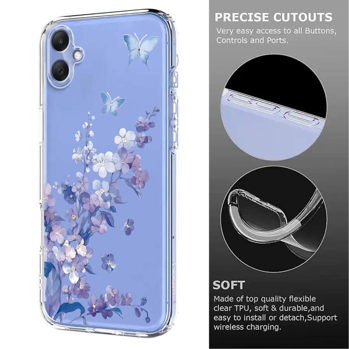 Bild 6,  Samsung Galaxy A07 4G Skal Med Tryck Blommor - Teknikhallen.se