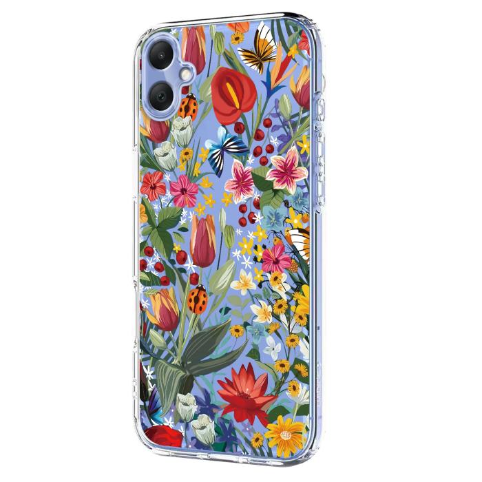 Bild 2,  Samsung Galaxy A07 4G Skal Med Tryck Blommor - Teknikhallen.se