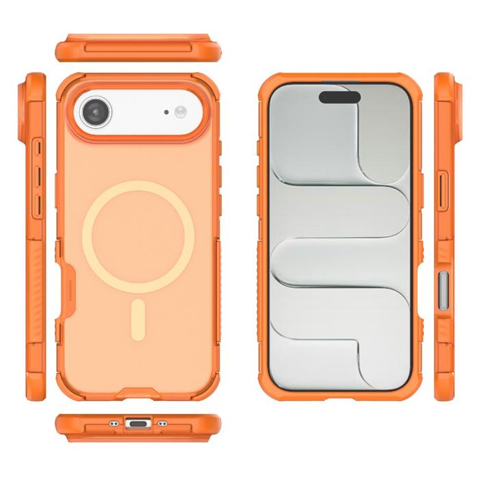 Bild 5,  iPhone Air Skal MagSafe Shockproof Hybrid Orange - Teknikhallen.se