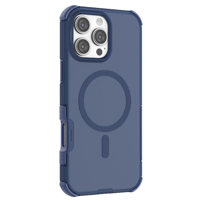 Bild 2,  iPhone 16 Pro Skal MagSafe Shockproof Hybrid Blå - Teknikhallen.se