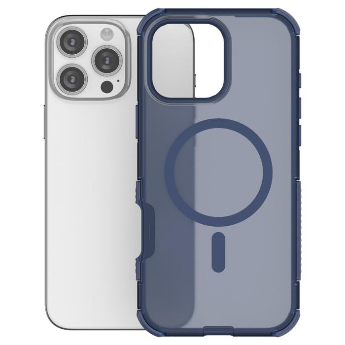 Bild 3,  iPhone 16 Pro Skal MagSafe Shockproof Hybrid Blå - Teknikhallen.se