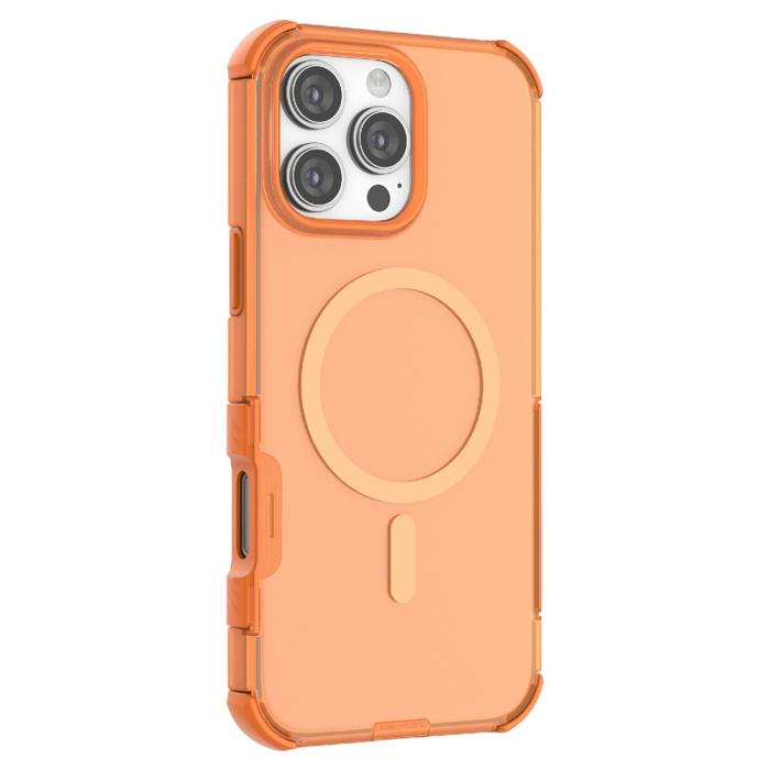 Bild 2,  iPhone 16 Pro Skal MagSafe Shockproof Hybrid Orange - Teknikhallen.se