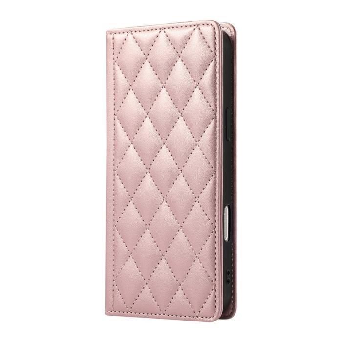 Bild 6,  Samsung Galaxy A57 5G Fodral RFID Rhombus Läder Roséguld - Teknikhallen.se