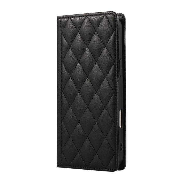 Bild 6,  Samsung Galaxy A37 5G Fodral RFID Rhombus Läder Svart - Teknikhallen.se