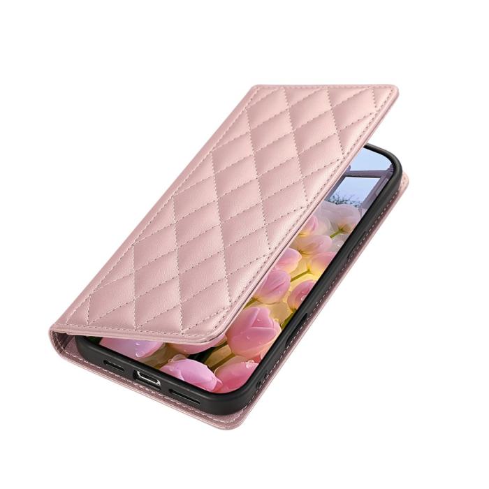 Bild 5,  Samsung Galaxy S26 Ultra Fodral RFID Rhombus Läder Roséguld - Teknikhallen.se