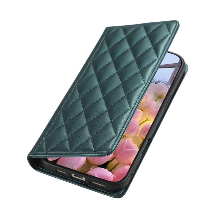 Bild 5,  Samsung Galaxy S26 Fodral RFID Rhombus Läder Grön - Teknikhallen.se