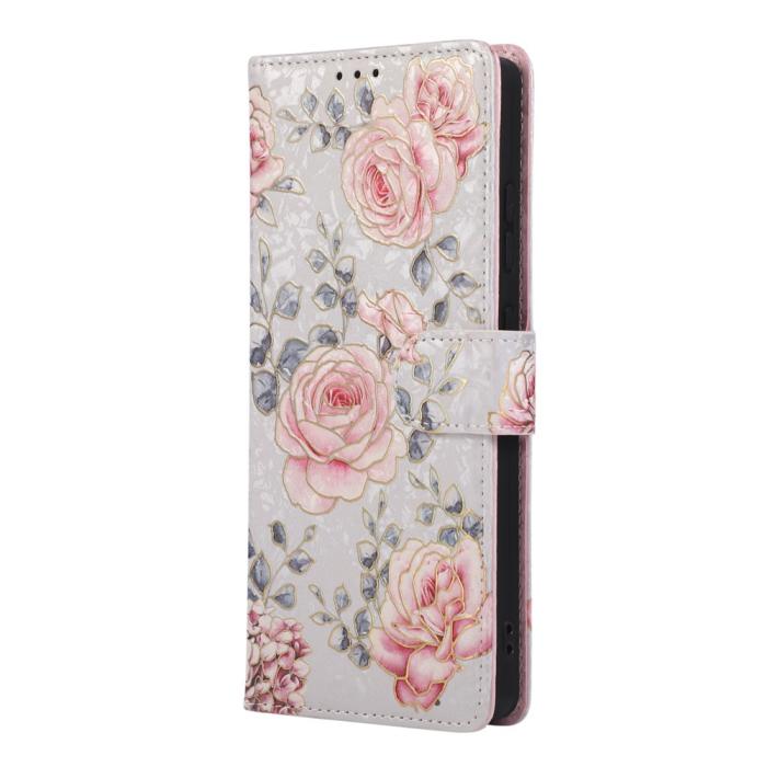 Bild 5,  Samsung Galaxy S26 Ultra Fodral RFID Läder Rosa Blommor - Teknikhallen.se