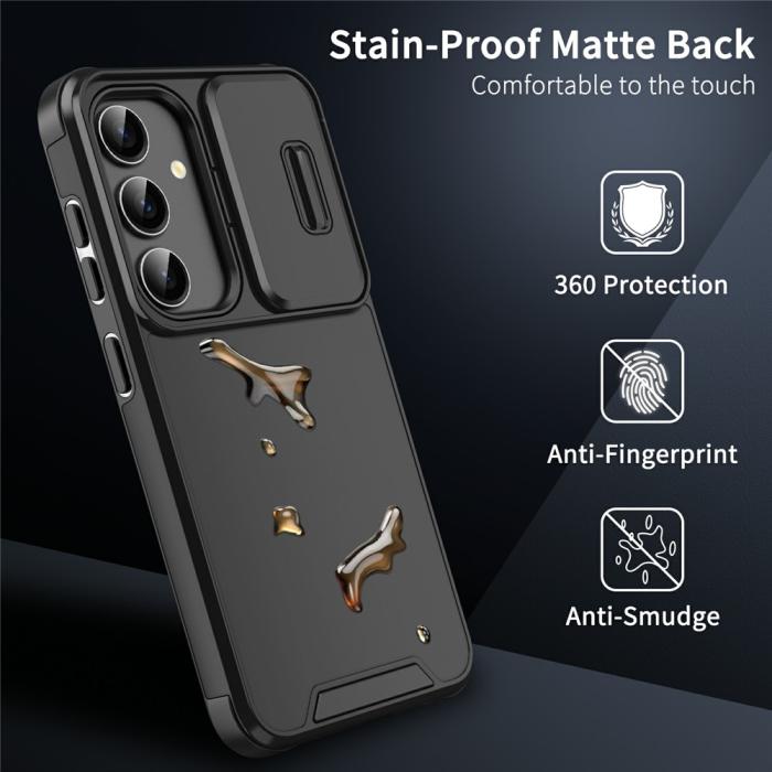 Bild 4,  Samsung Galaxy A37 5G Skal Hybrid Armor CamCover Blå - Teknikhallen.se