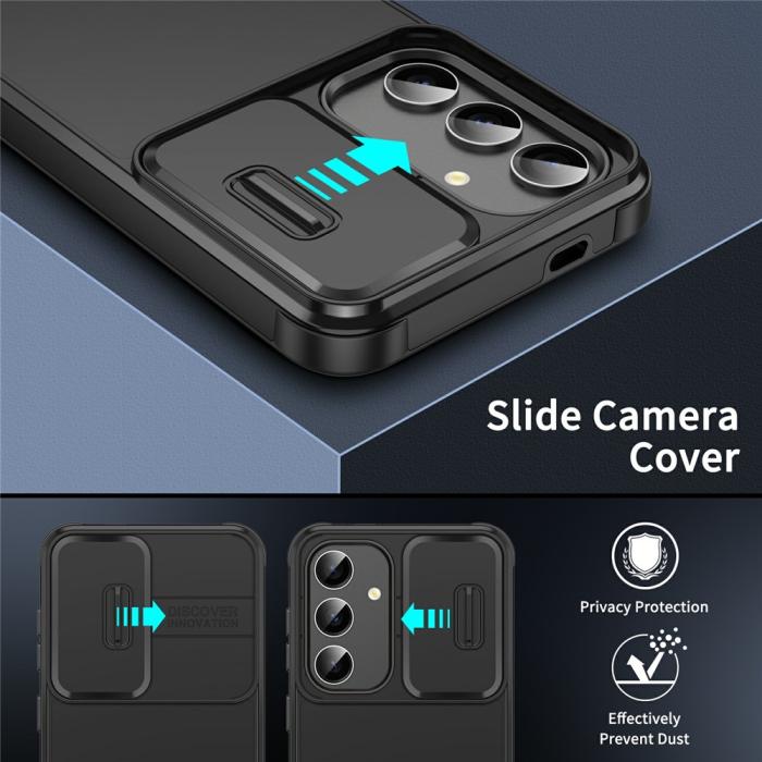 Bild 3,  Samsung Galaxy A57 5G Skal Hybrid Armor CamCover Blå - Teknikhallen.se