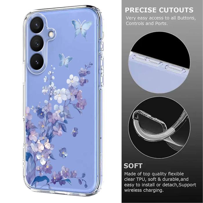 Bild 6,  Samsung Galaxy S26 Plus Skal TPU Med Tryck Blommor - Teknikhallen.se