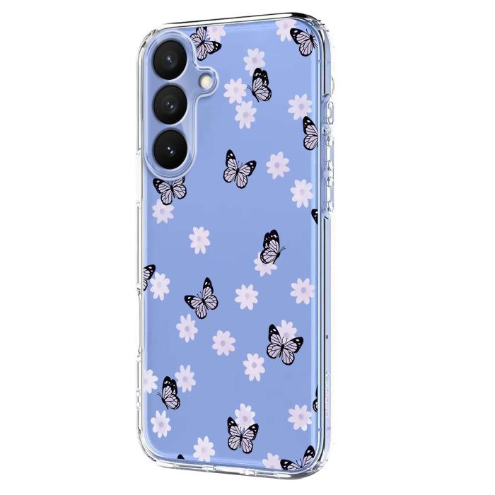 Bild 2,  Samsung Galaxy S26 Plus Skal TPU Med Tryck Fjärilar / Blommor - Teknikhallen.se