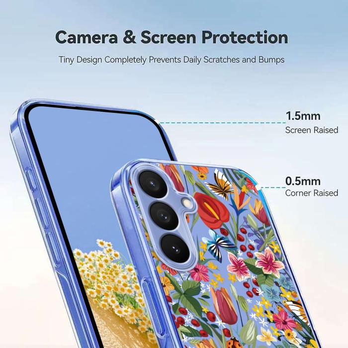 Bild 4,  Samsung Galaxy S26 Plus Skal TPU Med Tryck Blommor - Teknikhallen.se