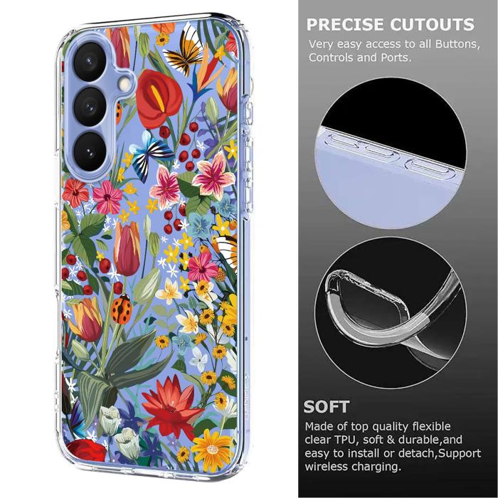 Bild 6,  Samsung Galaxy S26 Plus Skal TPU Med Tryck Blommor - Teknikhallen.se