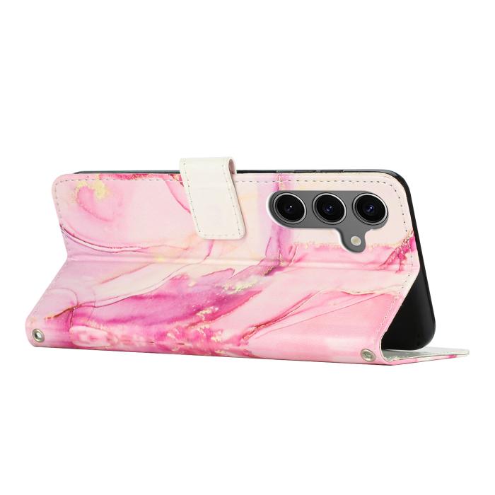 Bild 2,  Samsung Galaxy A37 5G Fodral Läder Marmor Roséguld - Teknikhallen.se