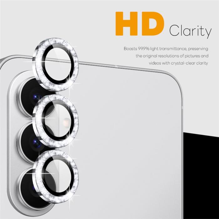 Bild 2, NORTHJO NORTHJO Samsung Galaxy S26 Linsskydd Glitter Silver - Teknikhallen.se