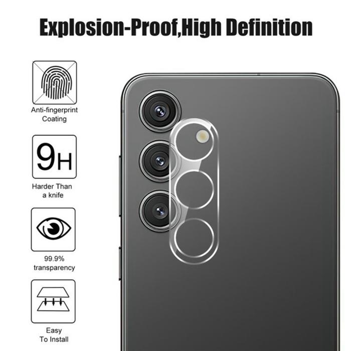 Bild 4,  Samsung Galaxy S26 Linsskydd Härdat Glas Transparent - Teknikhallen.se