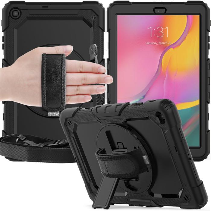 Bild 4,  Galaxy Tab A 10.1 2019 Skal 360 Shockproof Hybrid Kickstand - Teknikhallen.se