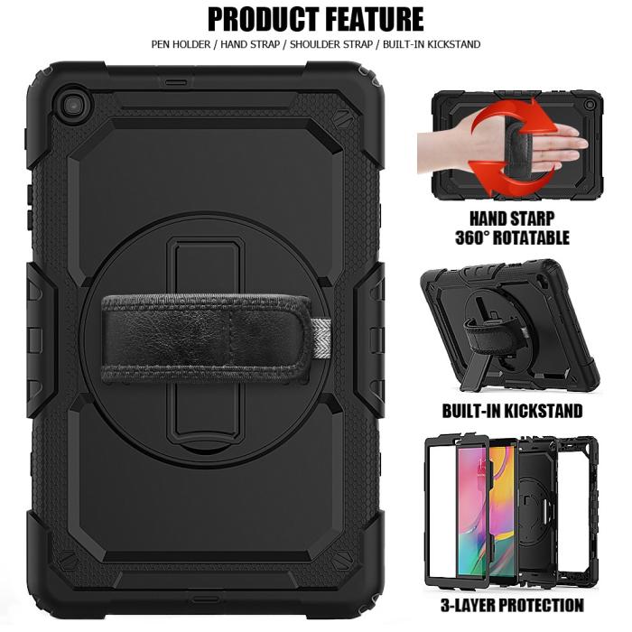 Bild 5,  Galaxy Tab A 10.1 2019 Skal 360 Shockproof Hybrid Kickstand - Teknikhallen.se
