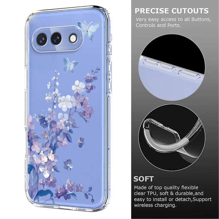 Bild 6,  Google Pixel 10a Skal Med Tryck Blommor - Teknikhallen.se