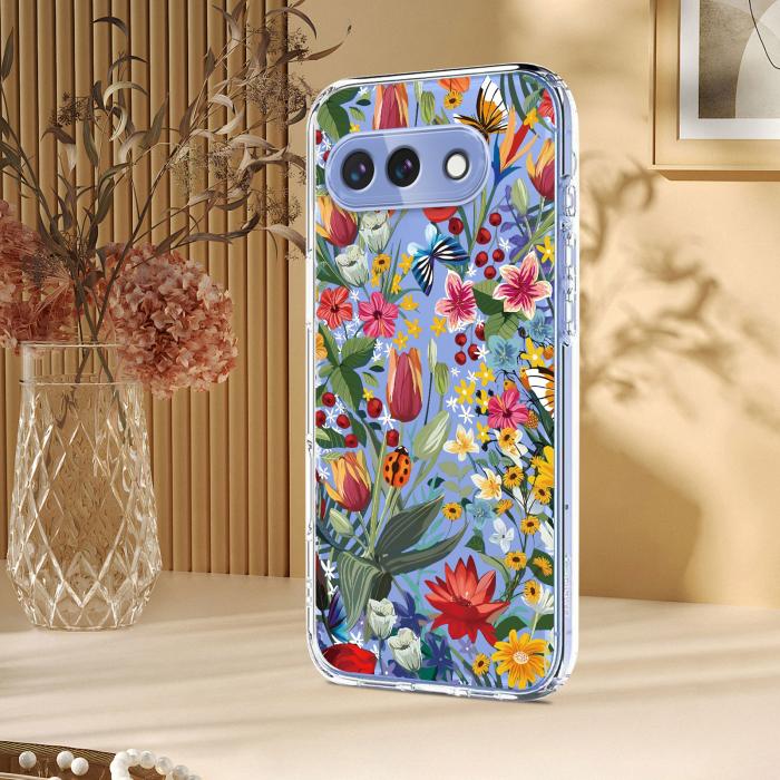 Bild 5,  Google Pixel 10a Skal Med Tryck Blommor - Teknikhallen.se