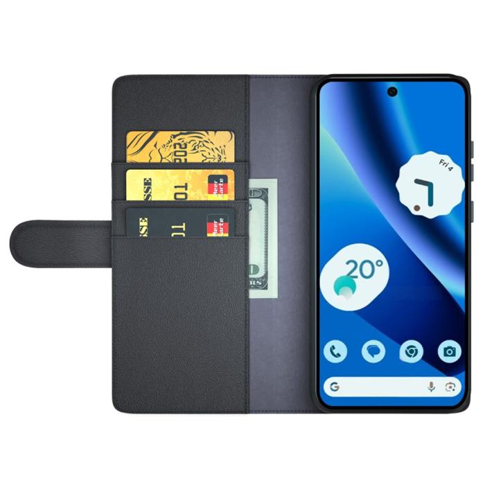 Bild 2,  Google Pixel 10a Fodral Premium Äkta Läder Svart - Teknikhallen.se