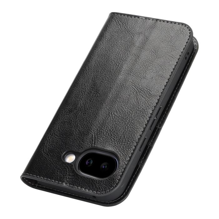 Bild 4,  Google Pixel 10a Fodral Flip Äkta Läder Svart - Teknikhallen.se