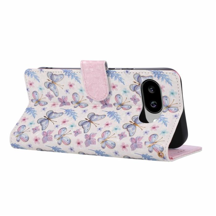 Bild 4,  Google Pixel 10a Fodral RFID Läder Fjärilar / Blommor - Teknikhallen.se