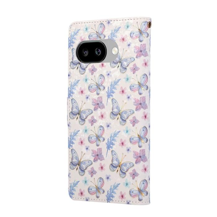 Bild 6,  Google Pixel 10a Fodral RFID Läder Fjärilar / Blommor - Teknikhallen.se