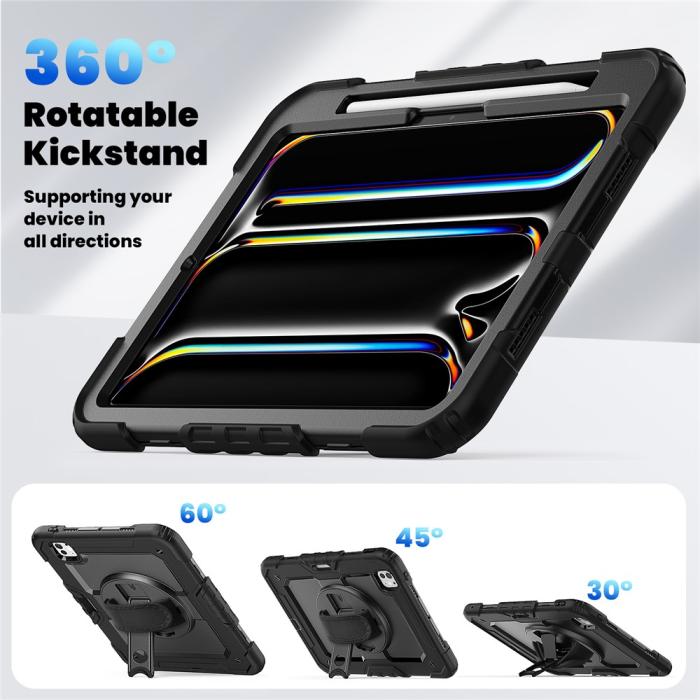 Bild 2,  iPad Pro 11 2025 / 2024 Skal 360 Shockproof Hybrid Kickstand - Teknikhallen.se