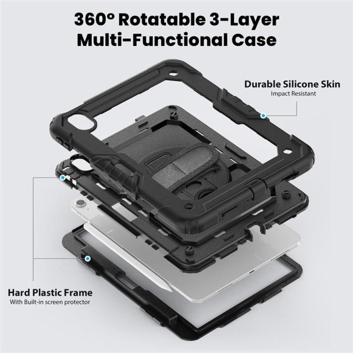 Bild 4,  iPad Air 11 2026-2024 Skal 360 Shockproof Hybrid Kickstand - Teknikhallen.se