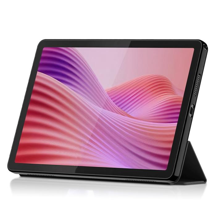 Bild 2,  Lenovo Tab 10.1 2025 Fodral Tri-Fold Läder Svart - Teknikhallen.se