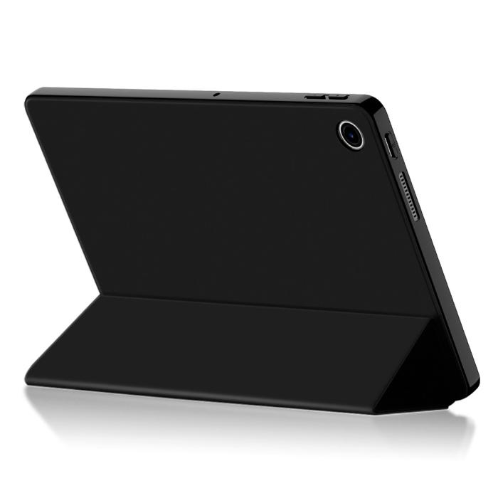 Bild 3,  Lenovo Tab 10.1 2025 Fodral Tri-Fold Läder Svart - Teknikhallen.se
