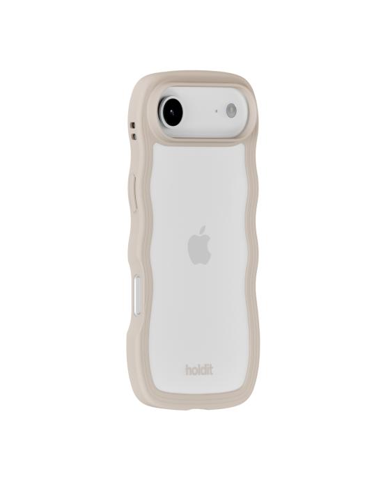 Bild 3, holdit holdit iPhone Air Mobilskal Wavy Light Beige/Transparent - Teknikhallen.se