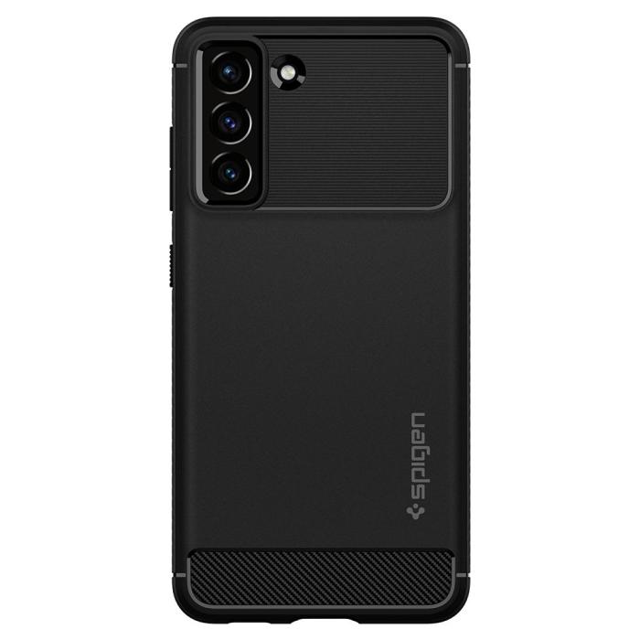 Bild 2, Spigen Spigen Samsung Galaxy S21 FE Skal Rugged Armor Svart - Teknikhallen.se