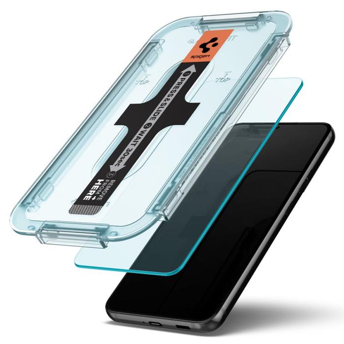 Bild 2, Spigen Spigen Samsung Galaxy S22 2-PACK Skärmskydd GLAS.tR 