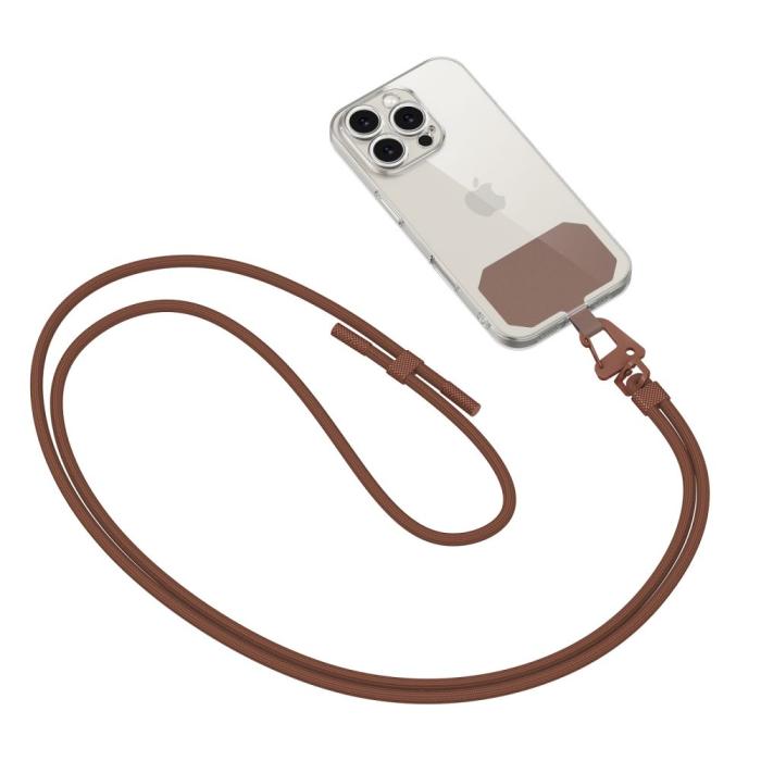 Bild 2, Tech-Protect Tech-Protect Mobilsnöre CrossBody Strap Chocolate Brown - Teknikhallen.se