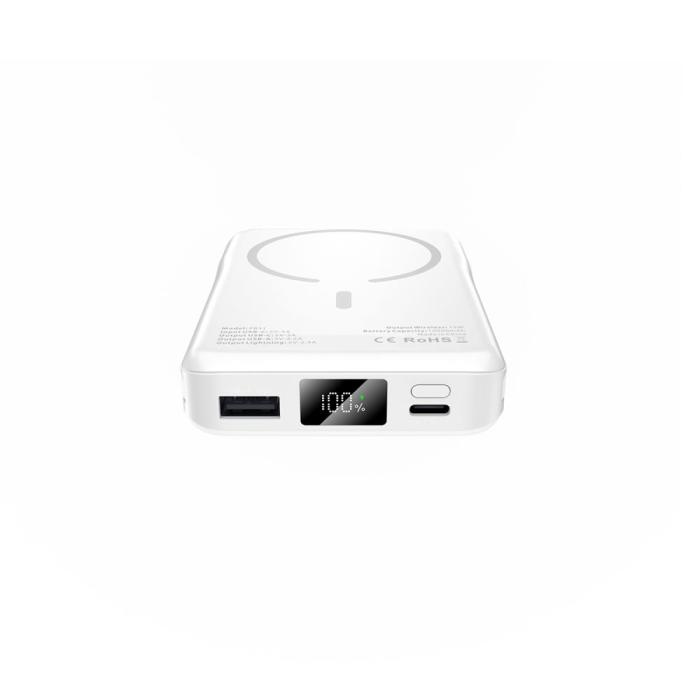 Bild 4, Tech-Protect Tech-Protect 10000 mAh MagSafe Powerbank LifeMag Vit - Teknikhallen.se