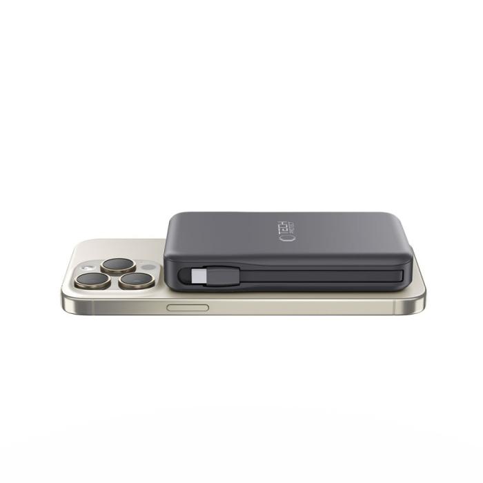 Bild 2, Tech-Protect Tech-Protect 10000 mAh MagSafe Powerbank LifeMag Svart - Teknikhallen.se