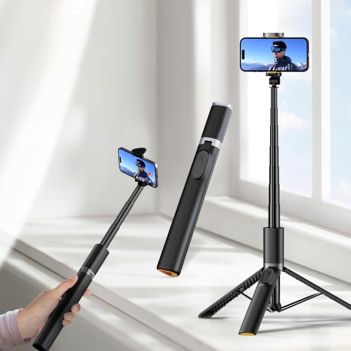 Bild 4, Tech-Protect Tech-Protect Bluetooth Selfiestick Tripod Svart - Teknikhallen.se